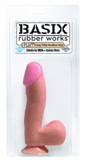 Basix 6.5 Dong w/suction cup Flesh